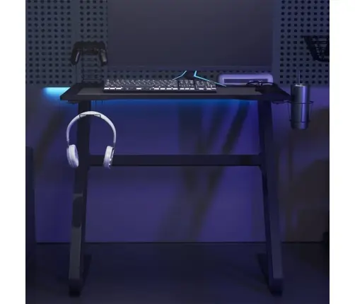 Datorspēļu Galds, Zz-Formas Kājas, Melns, 90X60X75 Cm Vidaxl