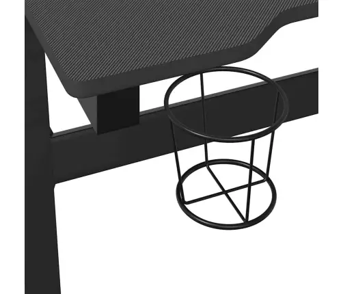 Datorspēļu Galds Ar Led, Z-Formas Kājas, Melns, 90X60X75 Cm Vidaxl