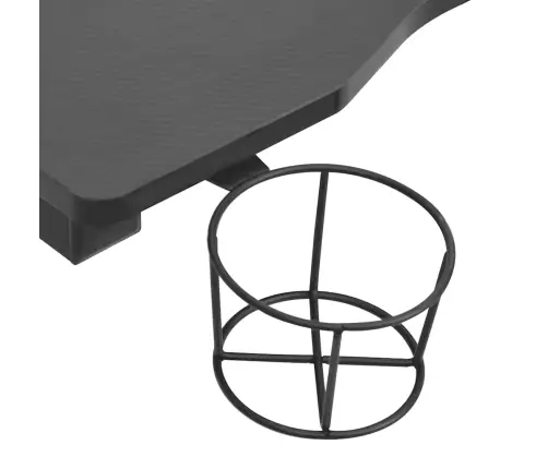 Žaidimų Stalas Su Led Ir Y Kojelėmis, Juodas, 110X60X75Cm