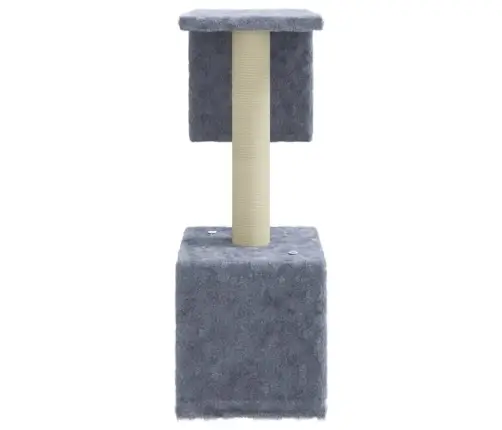 Kaķu Māja Ar Sizala Stabiem Nagu Asināšanai, 60 Cm, Pelēka Vidaxl