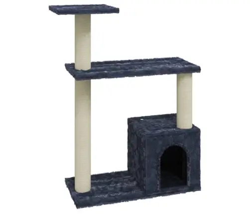 Kaķu Māja Ar Sizala Stabiem Nagu Asināšanai, 70 Cm, Pelēka Vidaxl