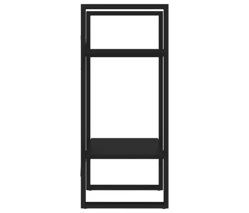 2-Korruseline Raamaturiiul, Must, 40X30X70 cm Tehispuit
