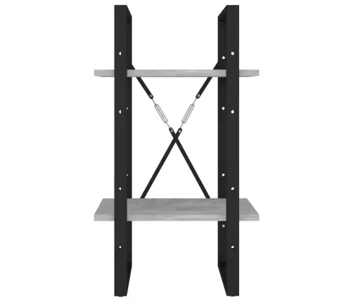 Spintelė Knygoms, 2 Aukštų, Betono, 40X30X70cm Mediena