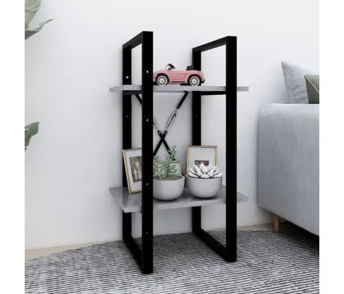 Spintelė Knygoms, 2 Aukštų, Betono, 40X30X70cm Mediena