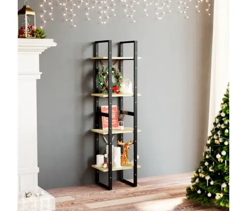 4-Līmeņu Grāmatu Plaukts, 40X30X140 Cm, Priedes Masīvkoks Vidaxl