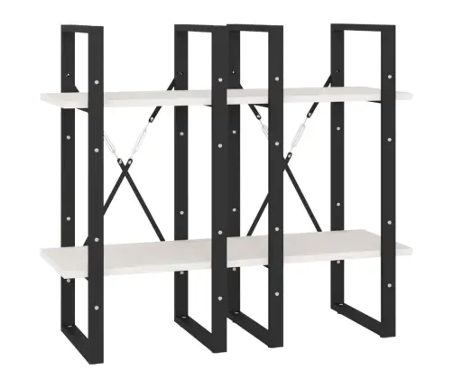 4-Līmeņu Grāmatu Plaukts, Balts, 40X30X140 Cm, Priedes Koks Vidaxl