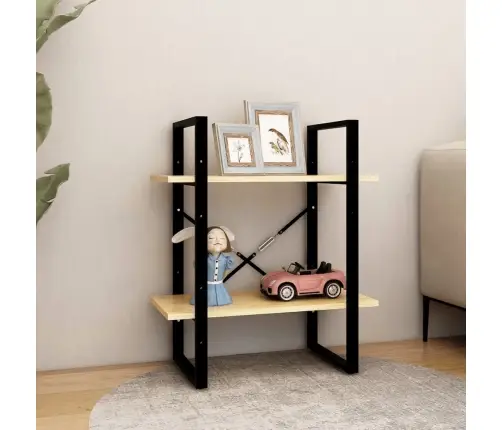 2-Korruseline Raamaturiiul, 60 X 30 X 70 cm Männipuit