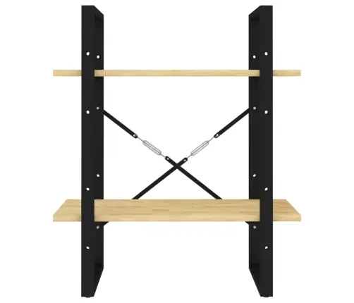 2-Korruseline Raamaturiiul, 60 X 30 X 70 cm Männipuit