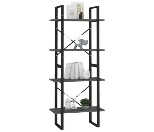 4-Korruseline Raamaturiiul, 60 X 30 X 140 cm Hall, Männipuit