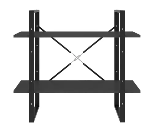 Spintelė Knygoms, 2 Aukštų, Pilka, 80X30X70cm Apdirbta Mediena