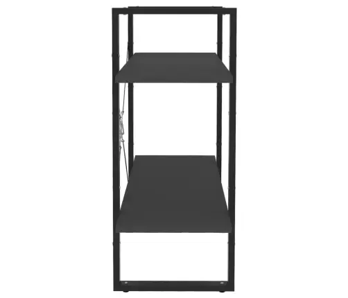 Spintelė Knygoms, 2 Aukštų, Pilka, 80X30X70cm Apdirbta Mediena