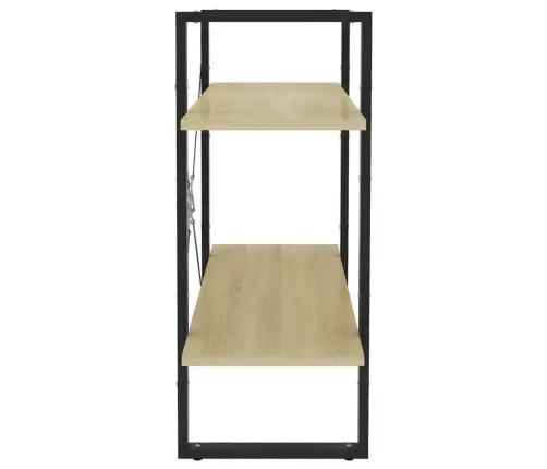 2-Līmeņu Grāmatu Plaukts, Ozolkoka 80X30X70Cm Inženierijas Koks Vidaxl