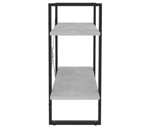 2-Līmeņu Grāmatu Plaukts, Pelēks, 80X30X70Cm, Inženierijas Koks Vidaxl