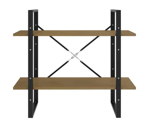 2-Līmeņu Grāmatu Plaukts, 80X30X70 Cm, Priedes Masīvkoks Vidaxl