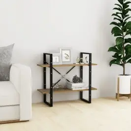 2-Līmeņu Grāmatu Plaukts, 80X30X70 Cm, Priedes Masīvkoks Vidaxl