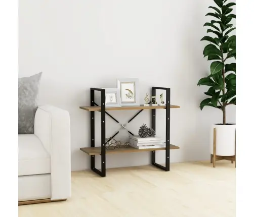 2-Līmeņu Grāmatu Plaukts, 80X30X70 Cm, Priedes Masīvkoks Vidaxl