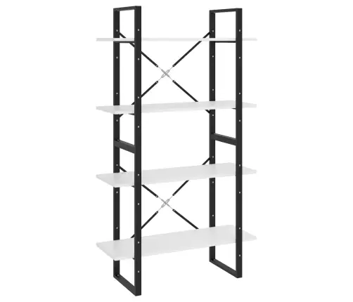 4-Līmeņu Grāmatu Plaukts, Balts, 80X30X140Cm, Inženierijas Koks Vidaxl 4-Līmeņu Grāmatu Plaukts, Balts, 80X30X140Cm, Inženierijas Koks Vidaxl