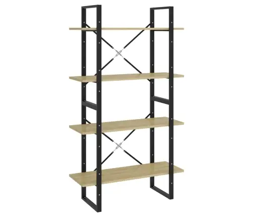 Spintelė Knygoms, 4 Aukštų, Ąžuolo, 80X30X140cm Mediena