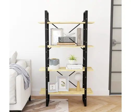 4-Līmeņu Grāmatu Plaukts, 80X30X140 Cm, Priedes Masīvkoks Vidaxl