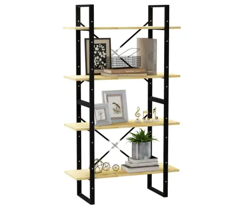 4-Līmeņu Grāmatu Plaukts, 80X30X140 Cm, Priedes Masīvkoks Vidaxl