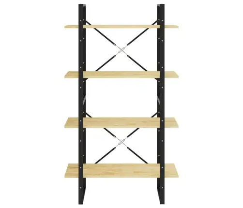 4-Līmeņu Grāmatu Plaukts, 80X30X140 Cm, Priedes Masīvkoks Vidaxl