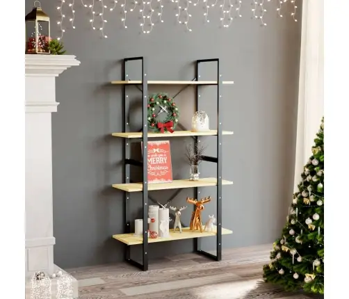 4-Līmeņu Grāmatu Plaukts, 80X30X140 Cm, Priedes Masīvkoks Vidaxl