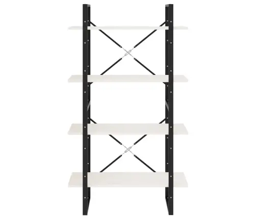 Spintelė Knygoms, 4 Lentynos, Balta, 80X30X140cm Pušis