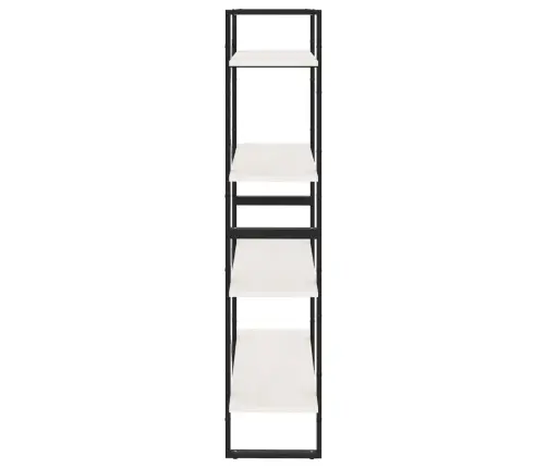 Spintelė Knygoms, 4 Lentynos, Balta, 80X30X140cm Pušis