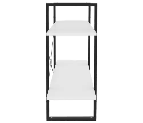 2-Līmeņu Grāmatu Plaukts, Balts, 100X30X70Cm, Inženierijas Koks Vidaxl