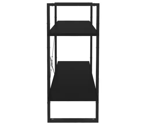 Spintelė Knygoms, 2 Aukštų, Juoda, 100X30X70cm Mediena