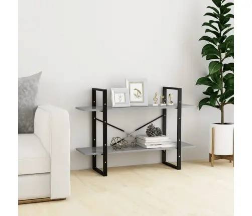 Spintelė Knygoms, 2 Aukštų, Betono, 100X30X70cm Mediena