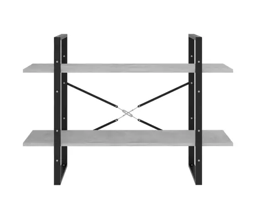 Spintelė Knygoms, 2 Aukštų, Betono, 100X30X70cm Mediena