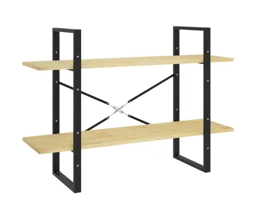 Spintelė Knygoms, 2 Lentynos, 100X30X70cm Pušies Masyvas