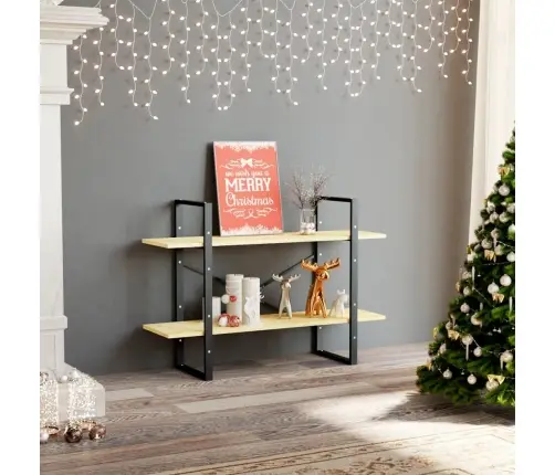 Spintelė Knygoms, 2 Lentynos, 100X30X70cm Pušies Masyvas