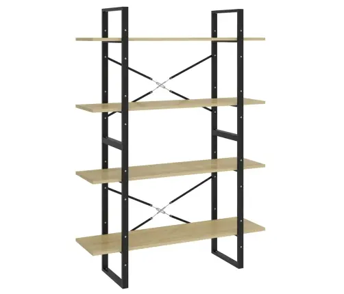 4-Līmeņu Grāmatu Plaukts, Ozola, 100X30X140Cm Inženierijas Koks Vidaxl