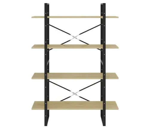 4-Līmeņu Grāmatu Plaukts, Ozola, 100X30X140Cm Inženierijas Koks Vidaxl