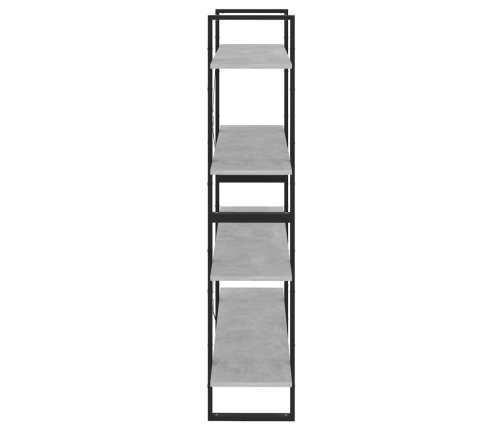 4-Līmeņu Grāmatu Plaukts, Pelēks 100X30X140Cm Inženierijas Koks Vidaxl