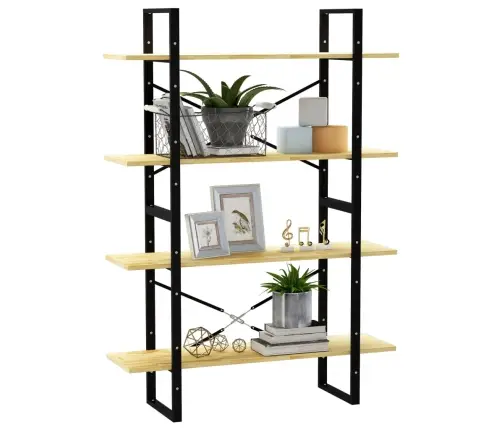 4-Līmeņu Grāmatu Plaukts, 100X30X140 Cm, Priedes Masīvkoks Vidaxl