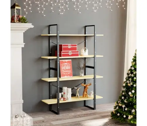 4-Līmeņu Grāmatu Plaukts, 100X30X140 Cm, Priedes Masīvkoks Vidaxl