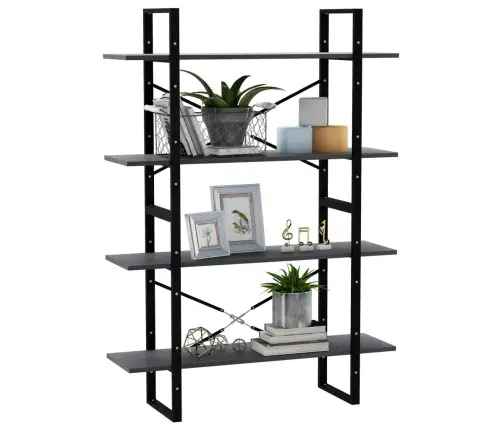 4-Līmeņu Grāmatu Plaukts, Pelēks, 100X30X140 Cm, Priedes Koks Vidaxl 4-Līmeņu Grāmatu Plaukts, Pelēks, 100X30X140 Cm, Priedes Koks Vidaxl