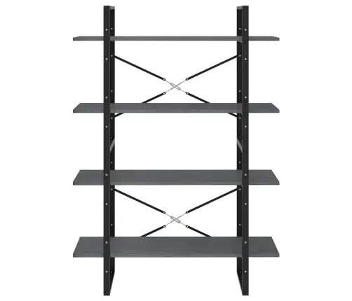 4-Līmeņu Grāmatu Plaukts, Pelēks, 100X30X140 Cm, Priedes Koks Vidaxl 4-Līmeņu Grāmatu Plaukts, Pelēks, 100X30X140 Cm, Priedes Koks Vidaxl