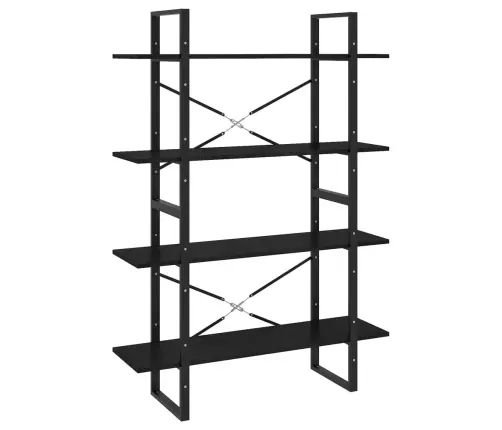 4-Korruseline Raamaturiiul, 100 X 30 X 140 cm Must, Männipuit 4-Korruseline Raamaturiiul, 100 X 30 X 140 cm Must, Männipuit
