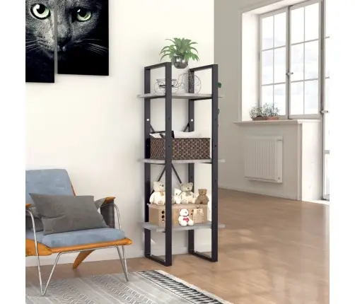 3Korruseline Raamaturiiul, Hall, 40X30X105 cm Puitlaastplaat