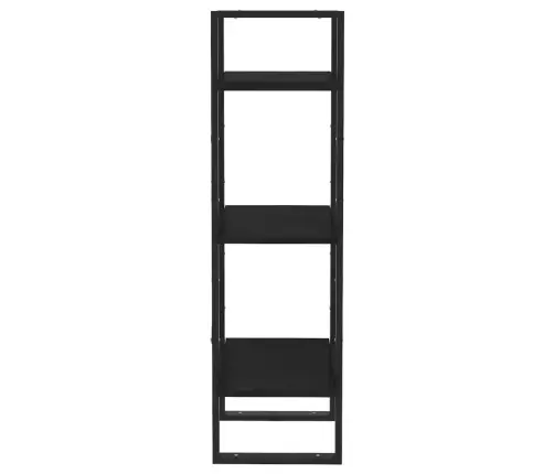 3-Līmeņu Grāmatu Plaukts, Melns, 40X30X105 Cm, Priedes Koks Vidaxl