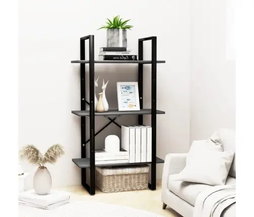 Plaukts, Pelēks, 60X30X105 Cm, Priedes Masīvkoks Vidaxl