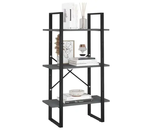 Plaukts, Pelēks, 60X30X105 Cm, Priedes Masīvkoks Vidaxl