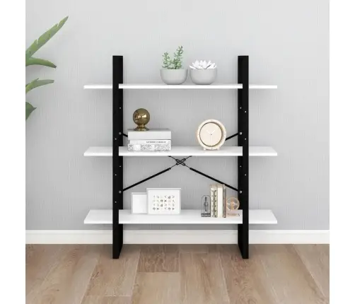 Grāmatu Plaukts, Balts, 100X30X105 Cm, Inženierijas Koks Vidaxl