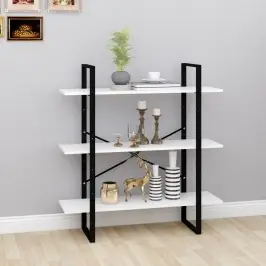 Grāmatu Plaukts, Balts, 100X30X105 Cm, Inženierijas Koks Vidaxl