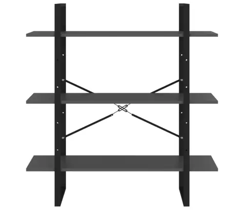 Spintelė Knygoms, Pilka, 100X30X105cm Apdirbta Mediena