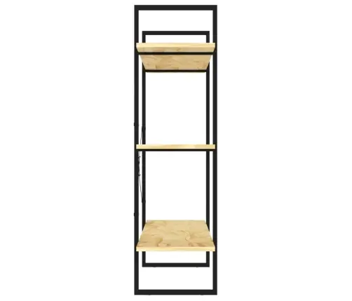 Spintelė Knygoms, 3 Lentynos, 100X30X105cm Pušies Masyvas